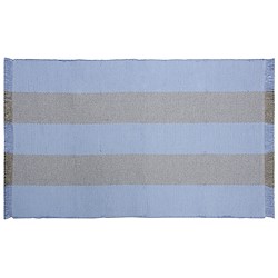 Tapete algodão MIRA RISCA 60X100CM PRATA7AZUL CLARO