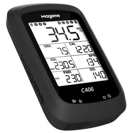 Ciclocomputador  C406 com GPS e ANT+ Preto