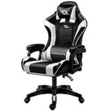 Cadeira Gaming PowerGaming com Coluna Bluetooth e Massagem Branco