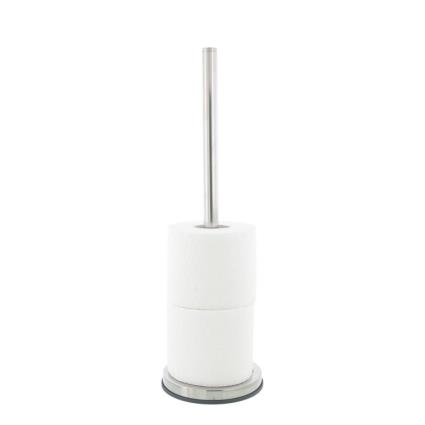Suporte para Papel Higiénico  (Inox - 13,4x13,4x42,9 cm - Prateado)