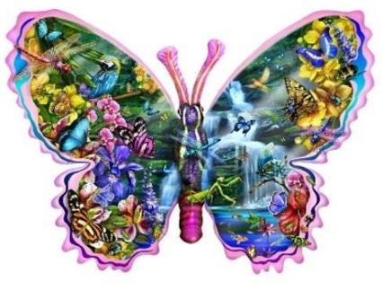 Puzzle  Butterfly Waterfall Jigsaw Puzzle (Idade Mínima: 8)