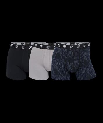 Boxers   Basic Trunk AOP Boxershort 3er Pack Grau F712 8110-49-712 Tamanho XL