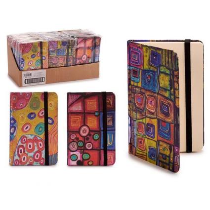 Bloco De Notas B7 Formas Geométricas Fecho Através De Cinta Elástica (9 X 1 X 14 Cm)