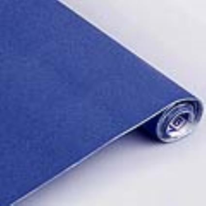 Rolo Papel Veludo Ades.  0.45x1mt Azul