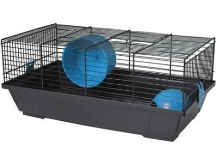 Gaiola para Hamsters  917 (Preto e Azul - 50,5x28x21 cm - Plástico e Metal)