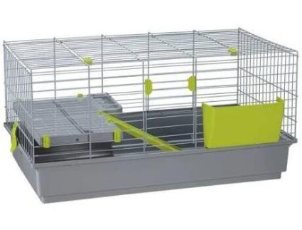 Gaiola para Coelhos  955 (Verde e Cinzento - 90x52x46 cm - Plástico e Metal)