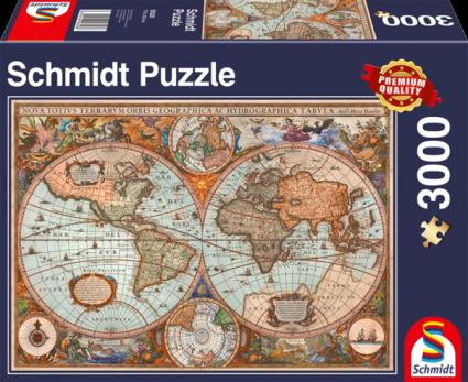 SPIELE ANCIENT WORLD MAP PUZZLE 3000 UNID.