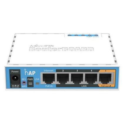 hAP, 10,100 Mbit/s, USB Type-A, 6 - 30 V.