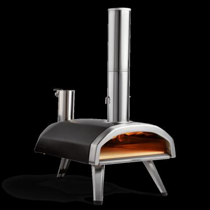 UU-P0AD00, 1 pizza(s), 500 °C, Preto, Aço ac.