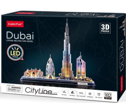 Puzzle 3d Led Dubai - 182 Pcs