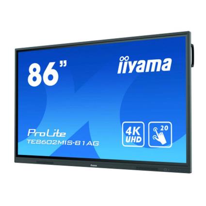 TE8602MIS-B1AG Monitor de Sinaliza? painel plano interactivo 2,18 m (86P) IPS 4K Ultra H