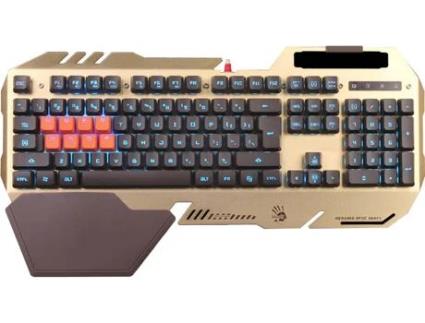 Teclado Gaming  8 Light Strike B-418 Dourado