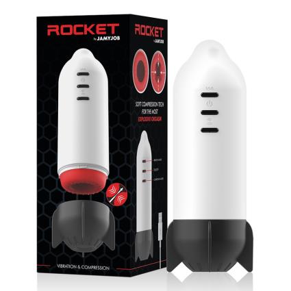 TECNOLOGIA DE COMPRESSÃO E VIBRAÇÃO MACIA DO MASTURBADOR  ROCKET