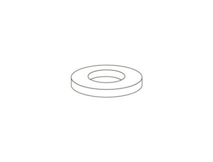 Anilha de Chapa Reforçada  DIN 7349 5/32'' 4.8 Zincado Branco