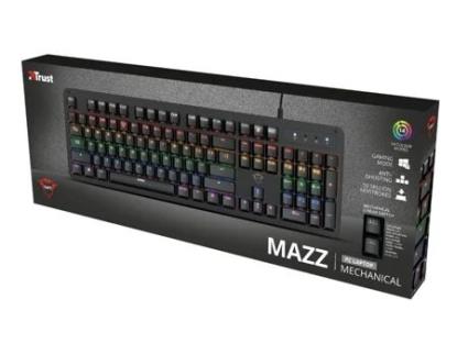 Trust Gaming gxt 863 Mazz Teclado Mecanico usb - Teclas red Outemu - Iluminacion led - Antighosting - Cable de 1.80m - Color Negro