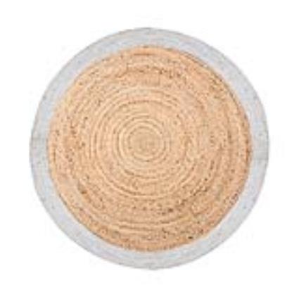 Tapete Serapilheira Branco Diam.120cm Atmosphera