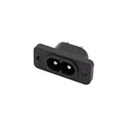 Conector de cabo c8 iec 320 c8 ac250v 25a 2 pins