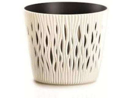 Vaso  Sandy Round (Beis - 15.8 x 15.8 x 13.8 cm)