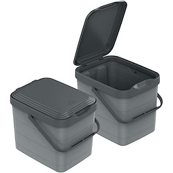 Balde do lixo WALBIN 8L 21.6X27.6X23CM ANTRACITE
