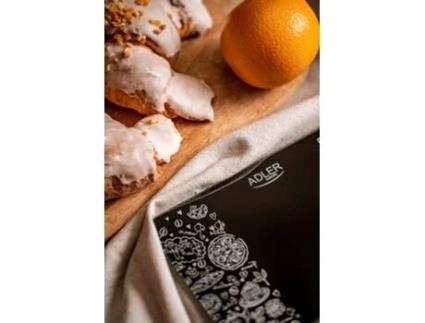 AD 3171 BALANÇA DE COZINHA PRETO RECTÂNGULO.