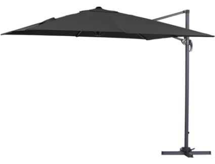 Guarda-sol HABITAT ET JARDIN Sun 3 (Preto - Alumínio e Poliéster - 3x3 m)