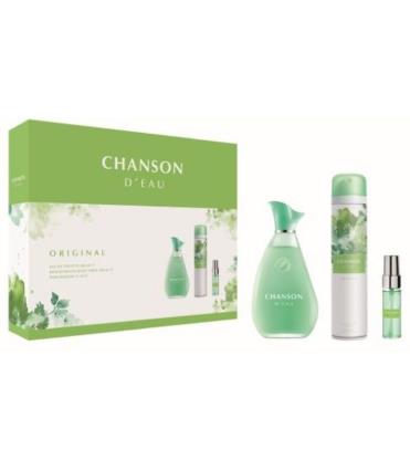 Chanson D'Eau For Women Kit Eaud E Toilette 100Ml + Desodorizante Spray 200 ML + Perfumador 15 ML