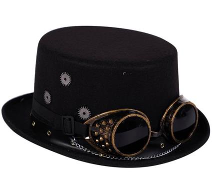 Chapéu  Cartola De Steampunk Com Óculos