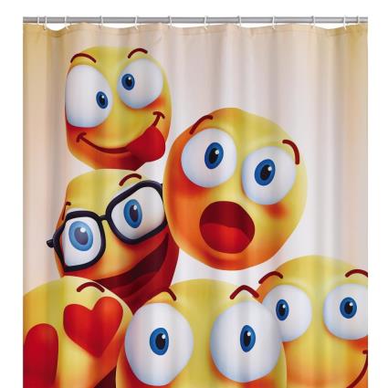 Cortina de Banho  Smile (Poliéster - 180x200 cm - Multicor)