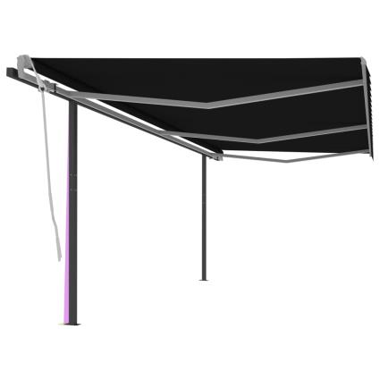 Toldo Retrátil Manual com Postes  Bege (600 x 300 cm)