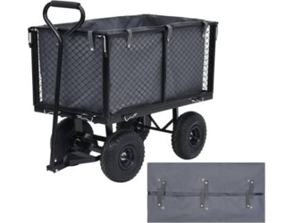 Revestimento para Carrinho Jardim  86 x 46 x 41 Tecido Cinza-Escuro