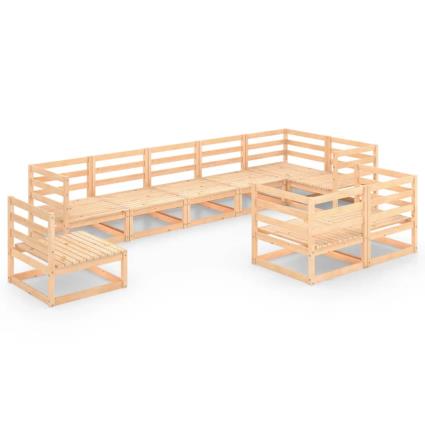 Conjunto de Jardim  com Almofadas (Castanho - Madeira - 70x70x67 cm)