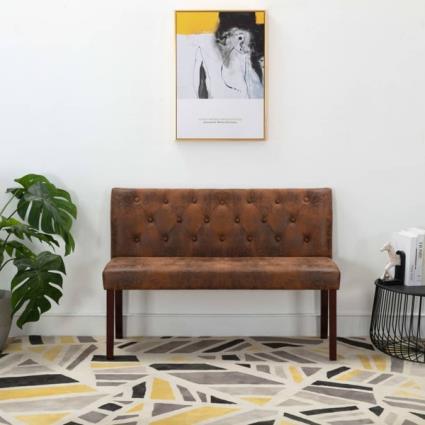 Banco de Entrada  Castanho (Camurça - 120 x 52 x 84.5 cm)