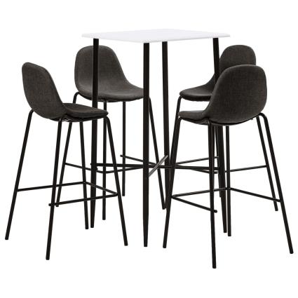 Conjunto de Bar  5 Peças (Cinzento - Tecido - 51 x 49 x 99 cm)