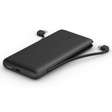 BoostCharge Plus Powerbank USB-C 10000 mAh com Cabos Integrados Preto