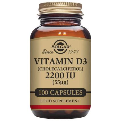 Vitamina D3 (Colecalciferol)  2200 iu - 100 Cápsulas