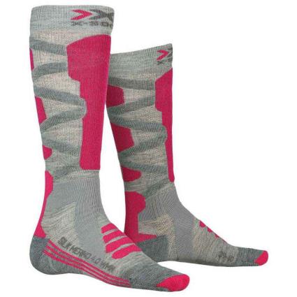 Meias Ski Silk Merino 4.0 EU 39-40 Grey Melange / Pink