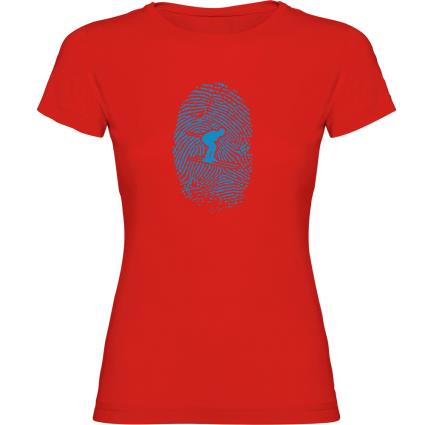 Camiseta De Manga Curta Skier Fingerprint L Red