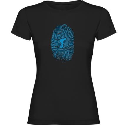 Camiseta De Manga Curta Skier Fingerprint L Black
