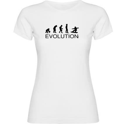 Camiseta De Manga Curta Evolution Snowboard XL White