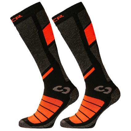 Meias Pro Ii 2 Pares EU 39-41 Black / Orange