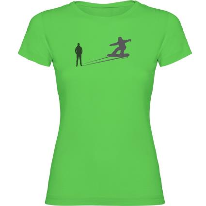 Camiseta De Manga Curta Snowboarding Shadow M Light Green