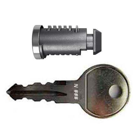 Cilindro E Chave De Aço N241 One Size Silver