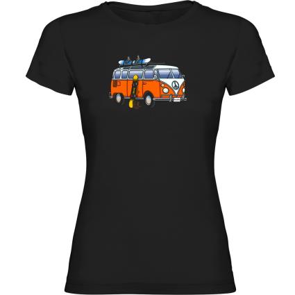 Camiseta De Manga Curta Hippie Van Snowboard S Black