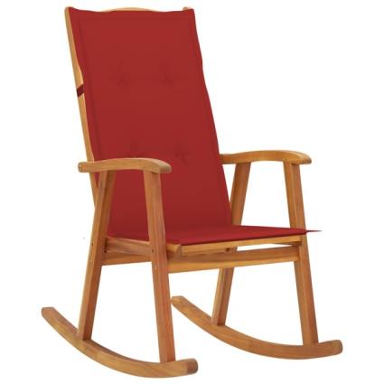 Cadeira de Baloiço  com Almofadões (Castanho - Madeira de Acácia - 57 x 100 x 117 cm)
