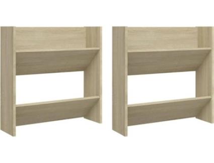 Sapateira  2 Unidades (Castanho - Aglomerado de Madeira - 60x18x60 cm)