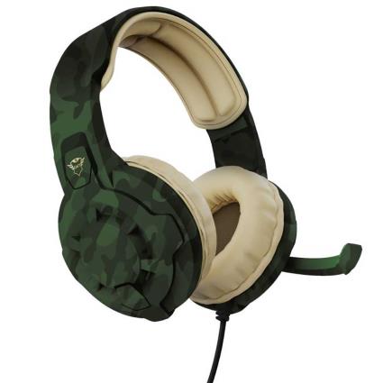 Auscultadores Gaming  GXT411C Radius Jungle Camo (Com fio - Com Microfone - Verde)