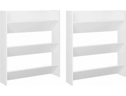 Sapateira  2 Unidades (Branco - Aglomerado de Madeira - 80x18x90 cm)