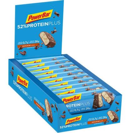 Proteína Plus 52% 50g 20 Unidades Chocolate Nozes Energia Barras Caixa One Size Blue