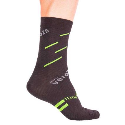 Meias Active Compression Merino EU 43-47 Black / Viz Yellow