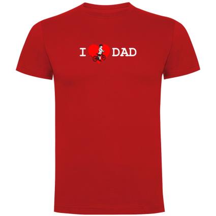 Camiseta De Manga Curta I Love Dad M Red